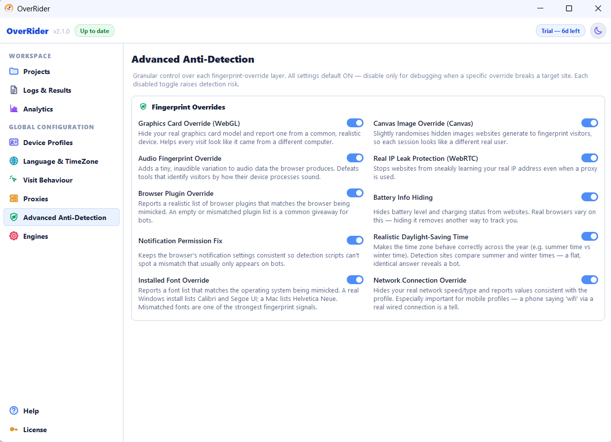 OverRider Advanced Web Traffic Generator