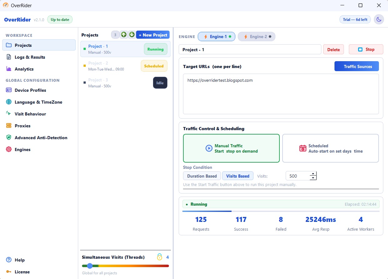 OverRider Advanced Web Traffic Generator