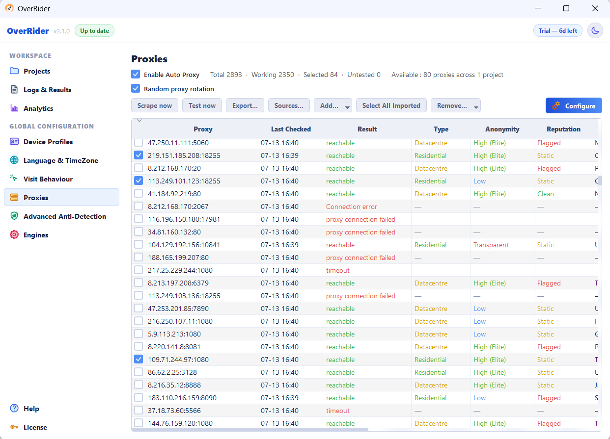 OverRider Advanced Web Traffic Generator