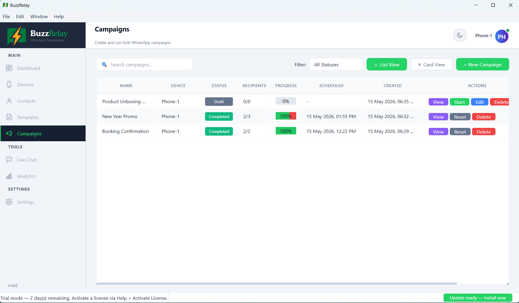 BuzzRelay - Whatsapp Automation