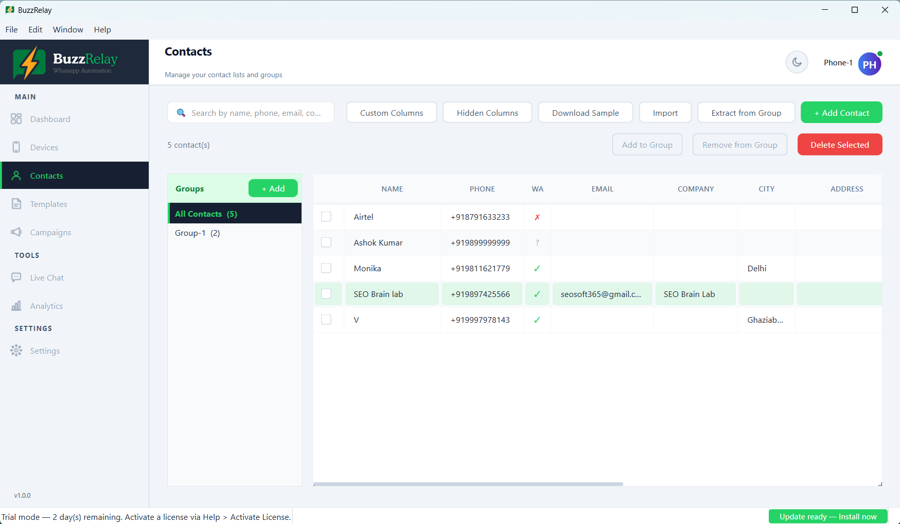 BuzzRelay - Whatsapp Automation