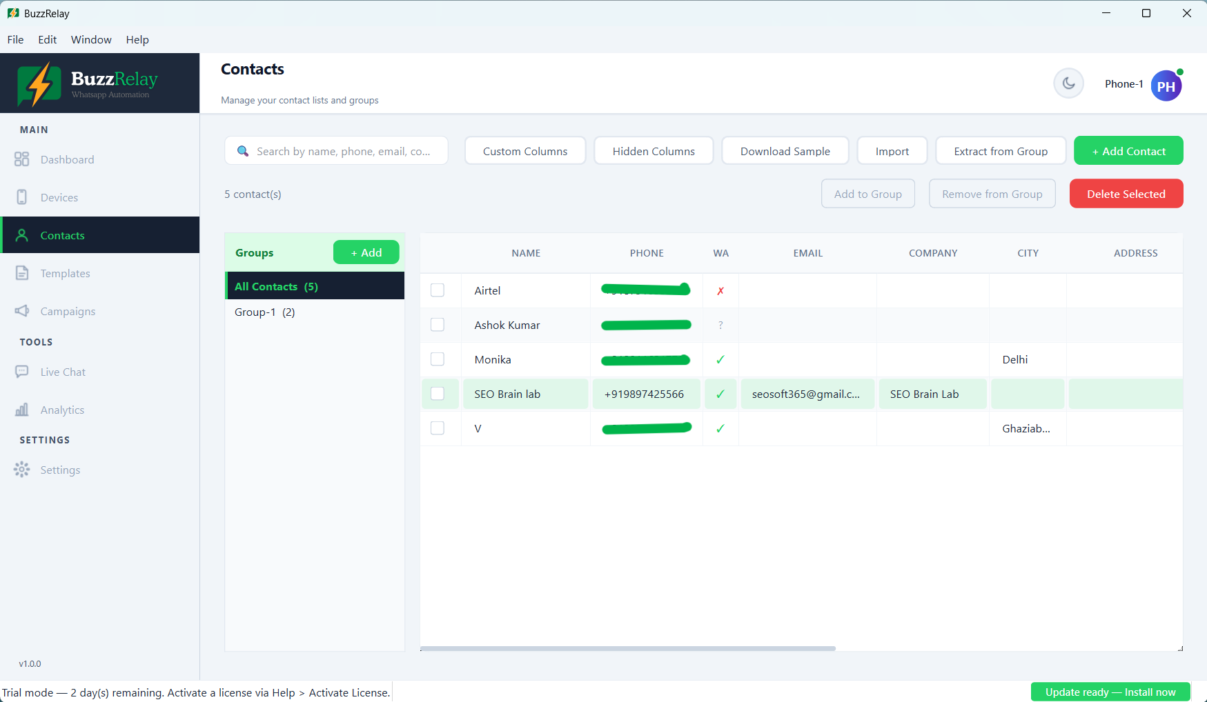 BuzzRelay | Windows App for Sending Bulk Whatsapp Messages