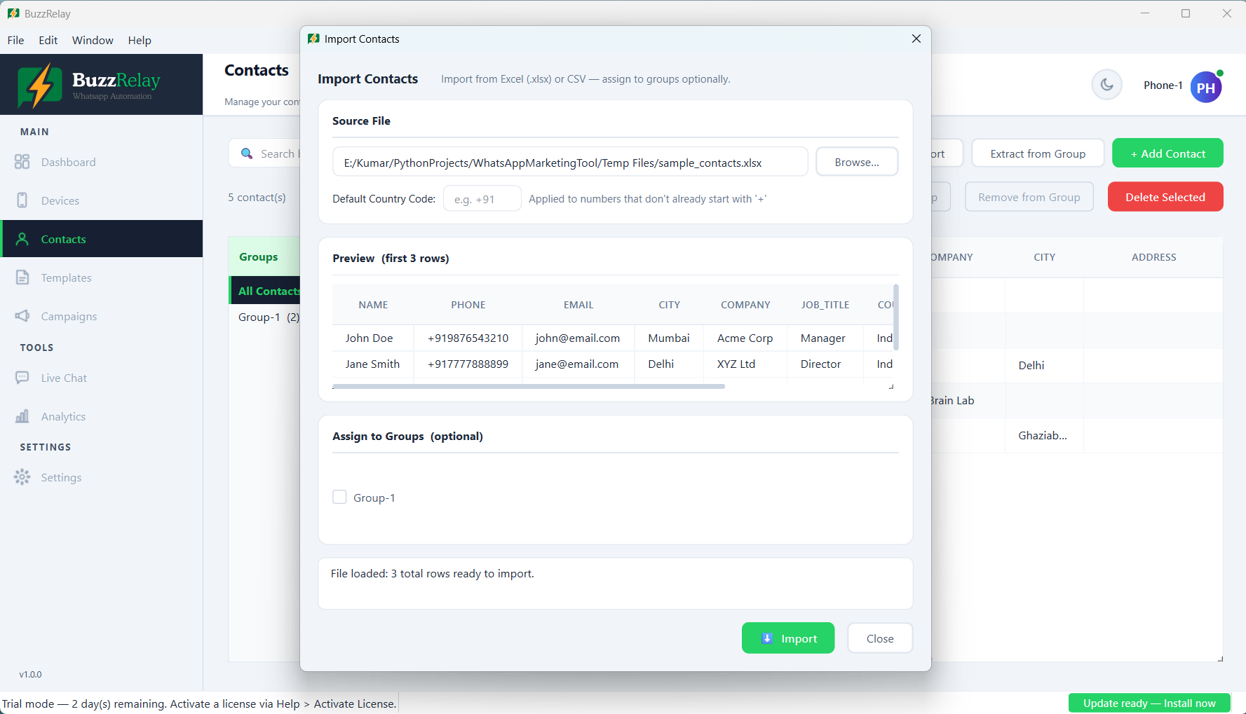 BuzzRelay - Whatsapp Automation