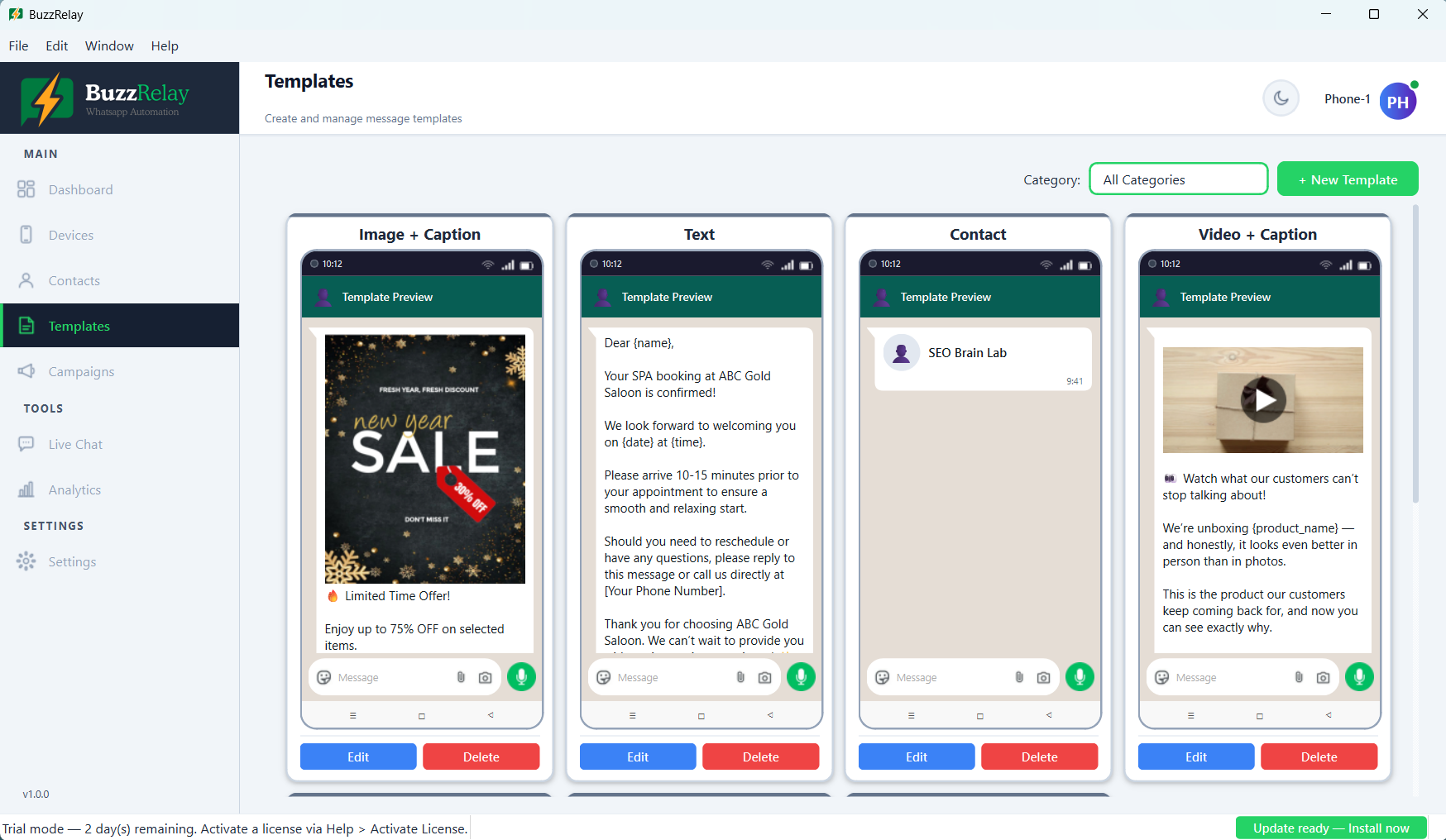 BuzzRelay - Whatsapp Automation